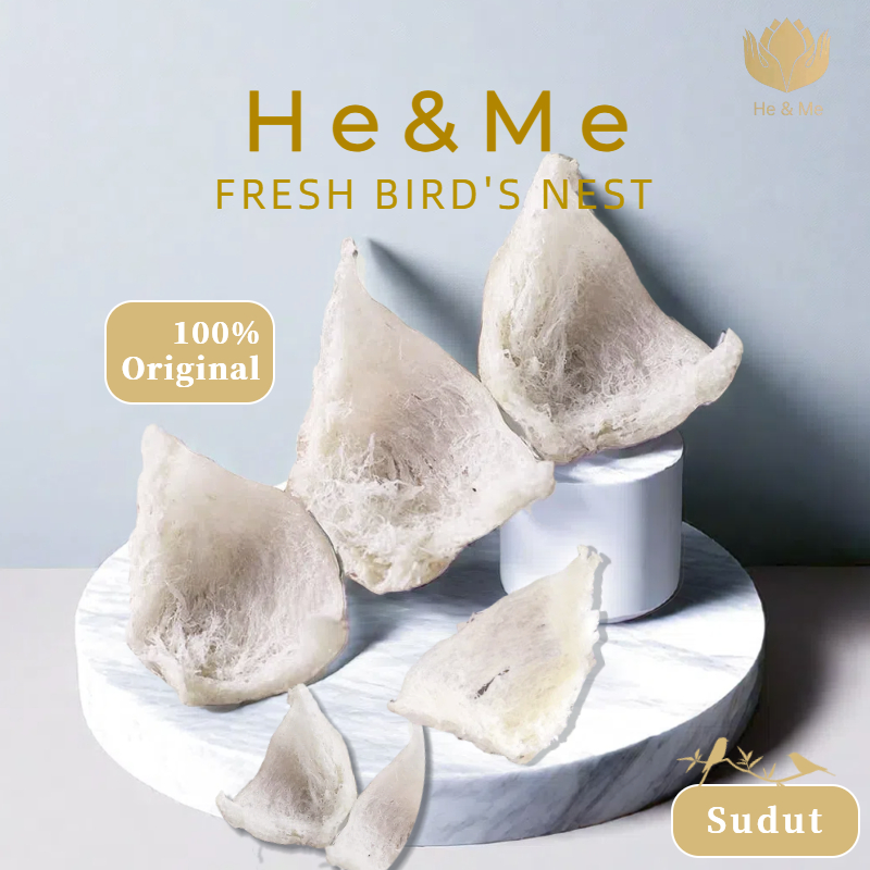 

He&Me Fresh Bird's Nest 30 Gram Sudut Sarang Burung Walet Eceran Asli