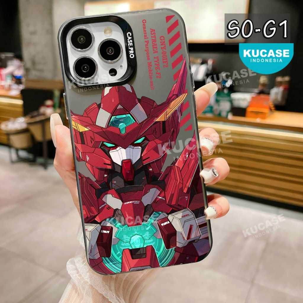 Case HYBRID IMD Color Plate Hologram Casing Robot Gundam for Vivo Y28 4G Vivo V30E Vivo Y93 Vivo Y91
