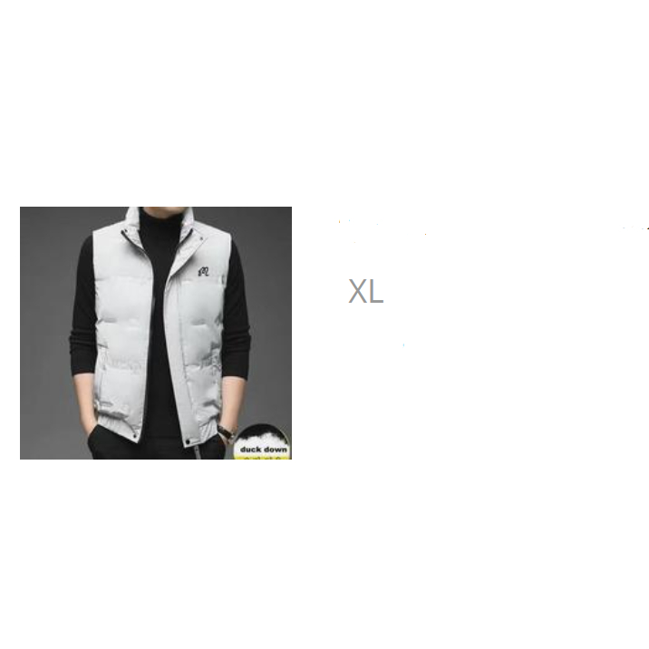 Rompi Jaket Golf Musim Dingin untuk Pria Mode Rompi Bulu Angsa Putih