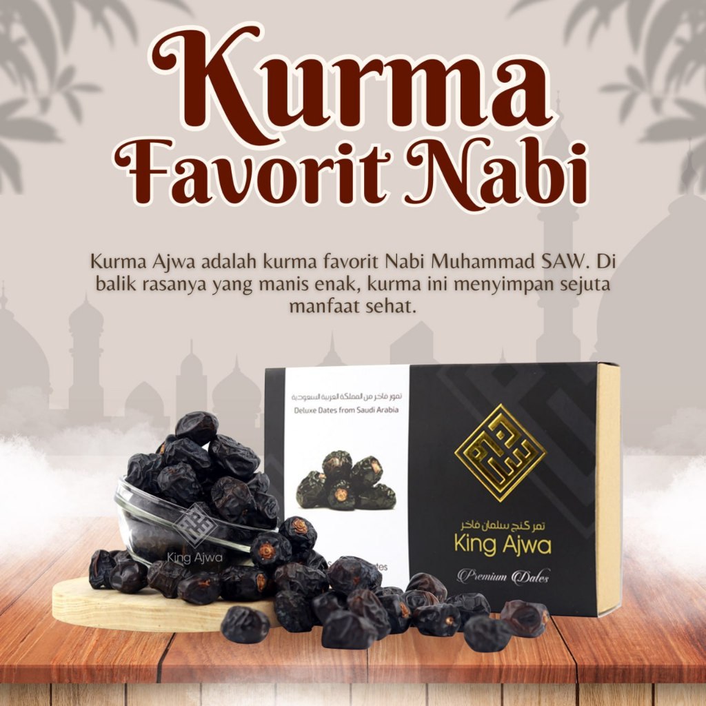 

Kurma King Ajwa I Kurma para nabi I Kurma Ajwa Original I Kurma Raja I Kurma Ajwa asli premium