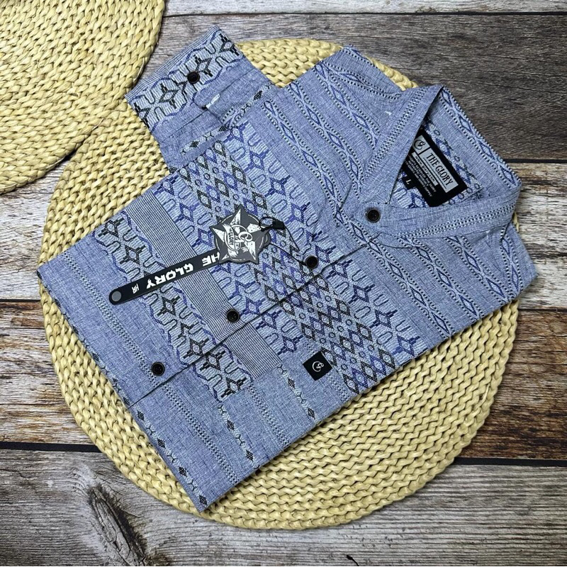 (𝐓𝐄𝐑𝐁𝐀𝐑𝐔) Motif 7 Baju Kemko Koko Baju Koko Kemeja Sanghai Lengan Panjang Pria Dewasa Kombinasi Salu