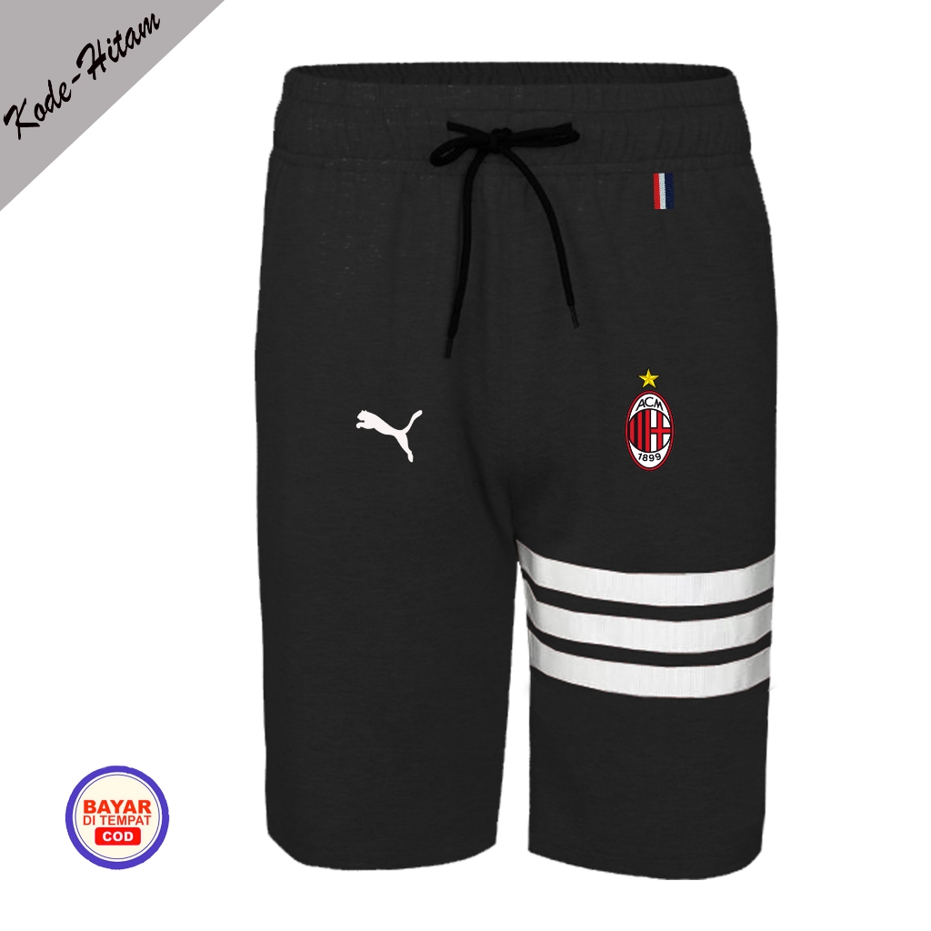 Celan Katun Premium Celana Olahraga/Celana Pendek Pria Dewasa/Celana Bola AcMilan/Celana Pendek Ping
