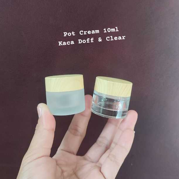 Pot Krim Kaca Kosmetik Pot Cream Skincare Jar Kaca Frosted  Kaca Clear 10ml Wadah Obat Kemasan Ramua
