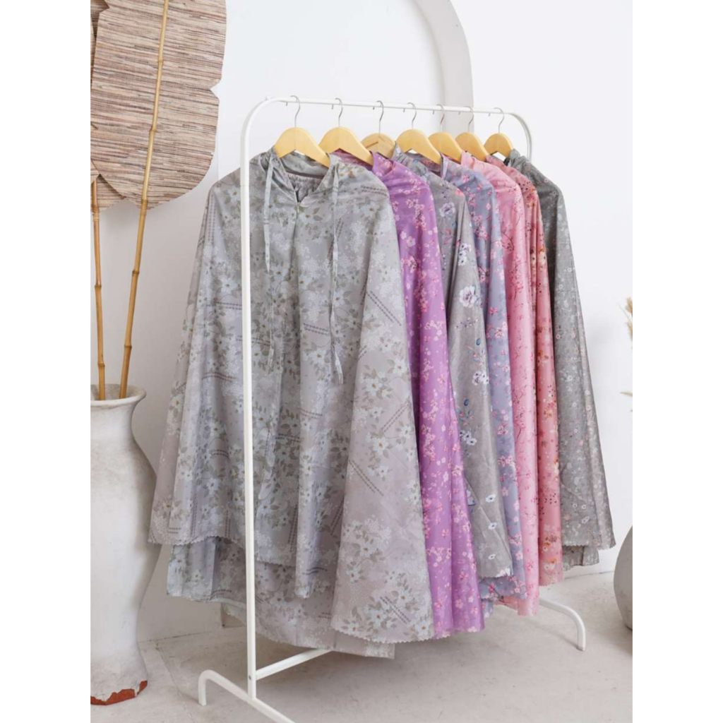 Mukena mini travel Luxury Printed Silk lasercut by fanania id