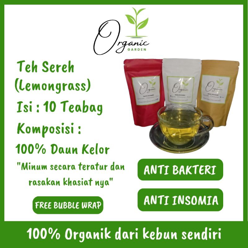 

Teh Sereh (Lemongrass) ANTI BAKTERI & ANTI INSOMIA 100% ORGANIK