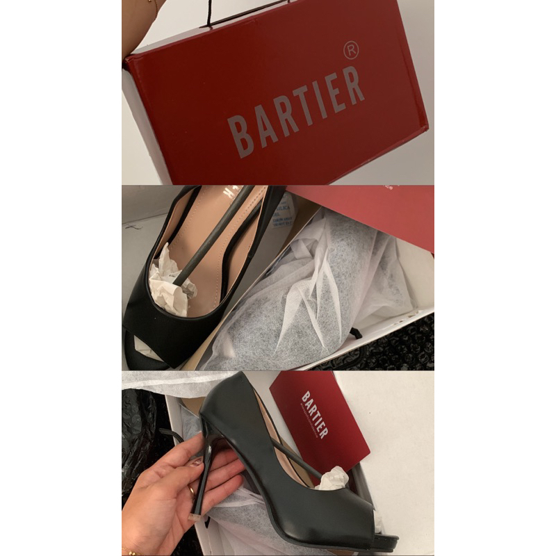 HEELS merk BARTIER bahan kulit 