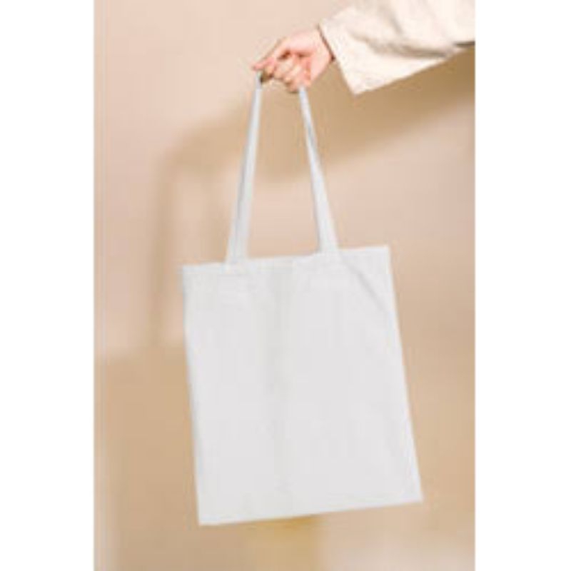 PLAIN CANVAS TOTE BAG TAS KAIN BLACU KANVAS LUKIS POLOS