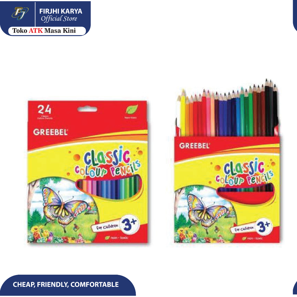 Pensil Warna Greebel 12 Warna - Classic Colour Pensil 12 Mini