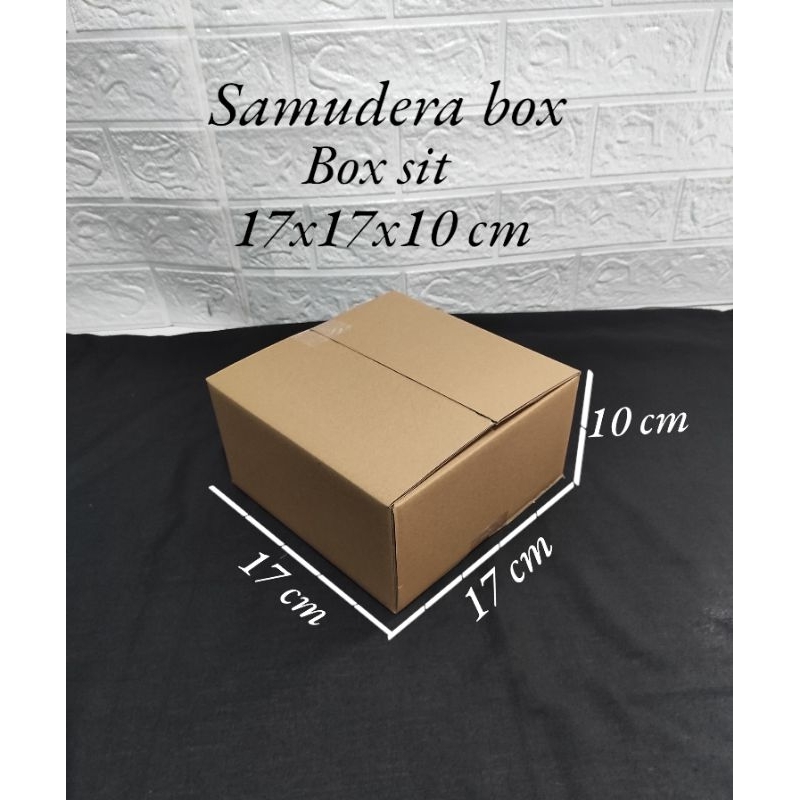 

kardus karton box uk 17x17x10 cm...ST(SHEET) singgle wall polos
