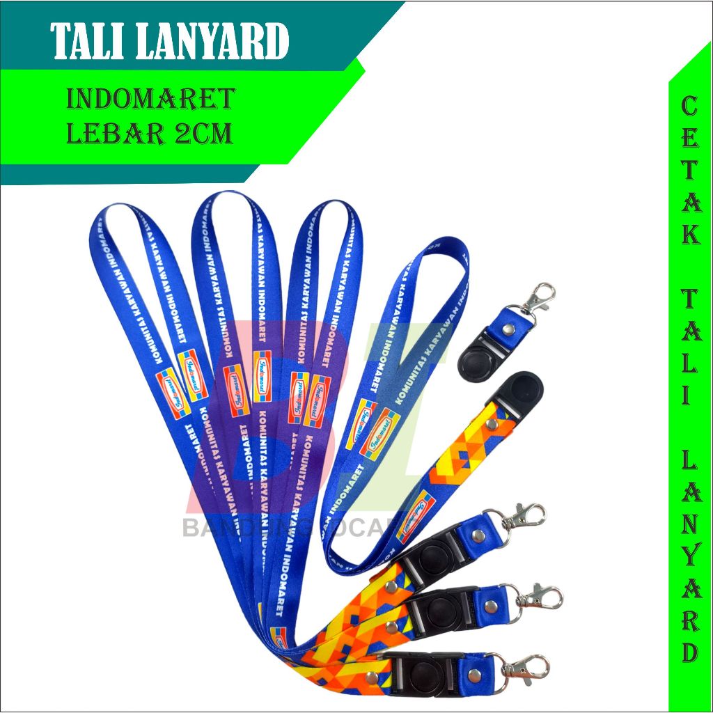 Tali lanyard Indomaret/lanyard printing indomaret/gantungan id card/kalung indomaret