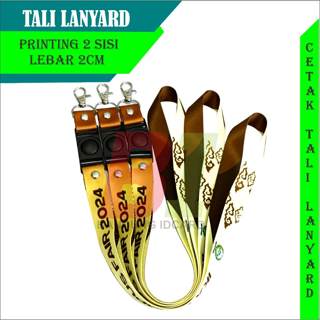 

Tali lanyard id card custom printing 2 cm 2 sisi/cetak lanyard printing 2 cm 2 sisi desain bebas