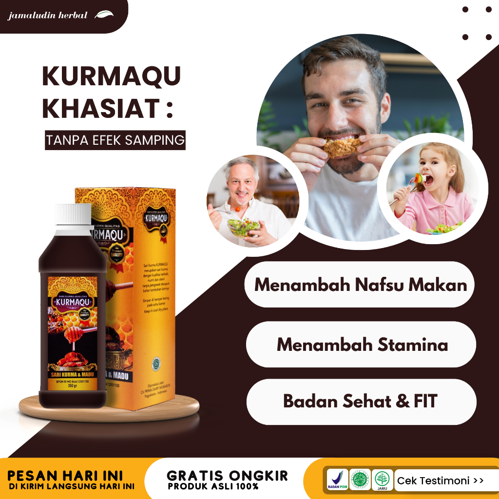 Vitamin Gemuk Badan Anak dan Dewasa, Penggemuk Badan, Pipi Chuby,Obat Gemuk Badan Kurmaqu, Kurmaqu S