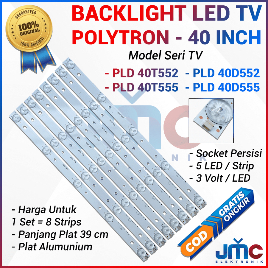 BACKLIGHT TV LED POLYTRON 40 INCH PLD40T552 PLD40D552 PLD40T555 PLD40D555 40T552 40D552 40T555 40D55