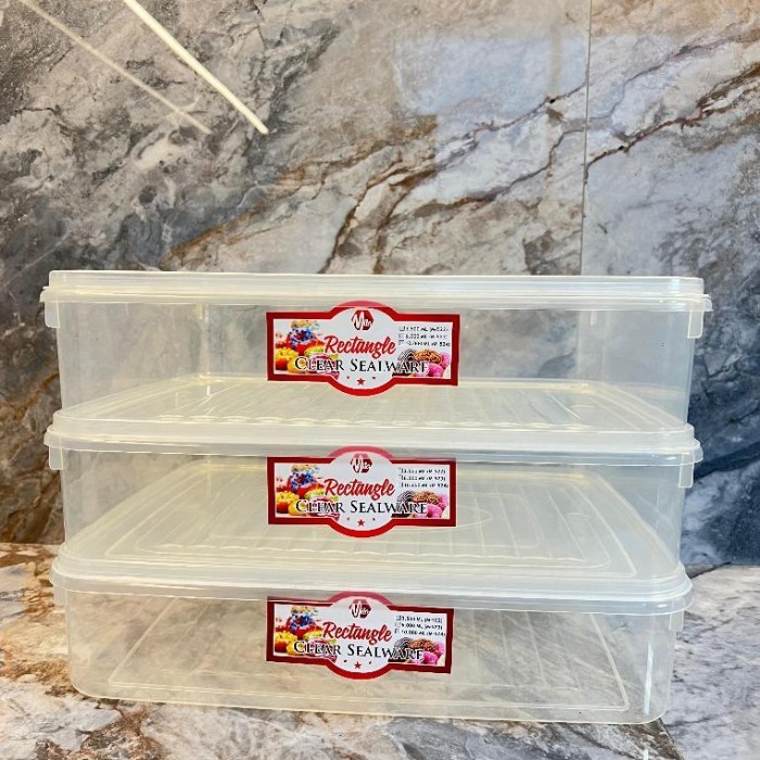 Kotak Makan Serbaguna Toples Plastik Tebal Rectangle Sealware 6000ML