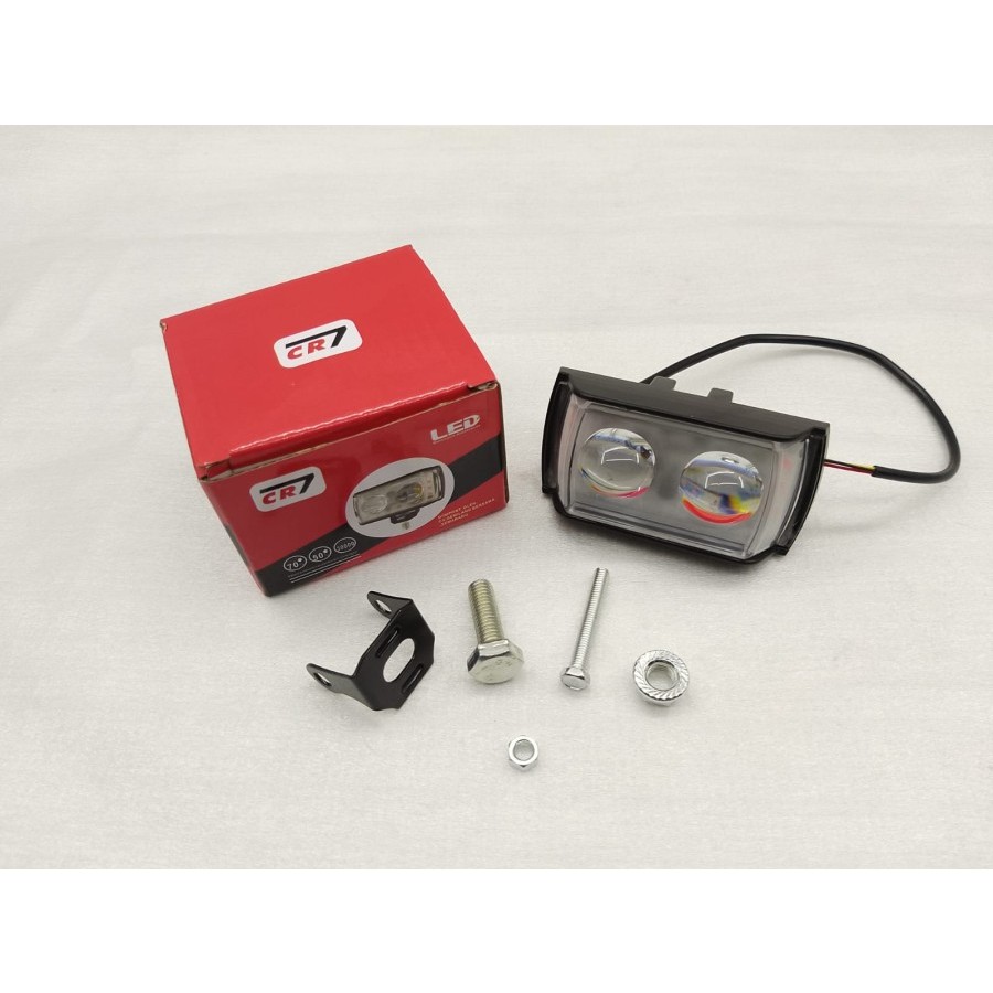 LAMPU TEMBAK SOROT 1054 PUTIH KUNING BIRU MERAH CR7 UNIVERSAL