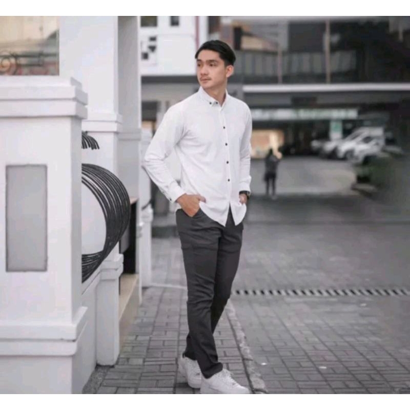 Kemeja Putih Pria Kemeja Polos Hitam Pria Kemeja Hitam Panjang Pria Kemeja Hitam Lengan Panjang Pria