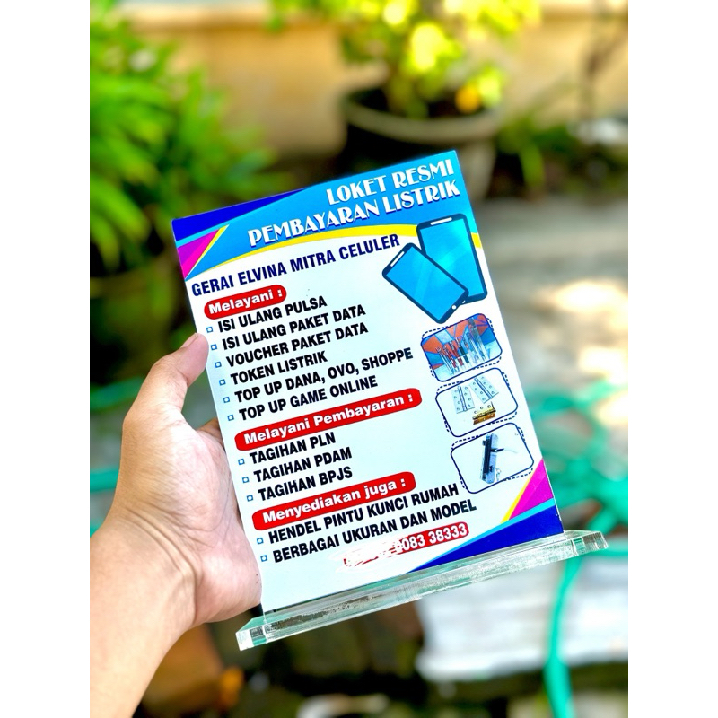 

AKRILIK MEJA GERAI TOKO PELAYANAN BISA REQUEST BAHAN TEBAL UKURAN 15x20CM