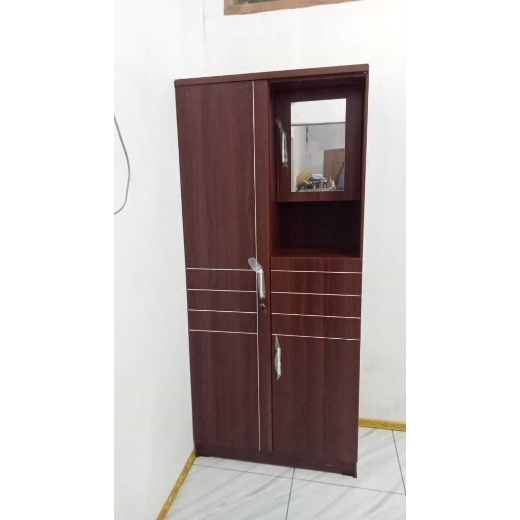 Lemari 2pintu minimalis / Lemari pakaian minimalis / Lemari baju 2pintu / lemari 2pintu kaca