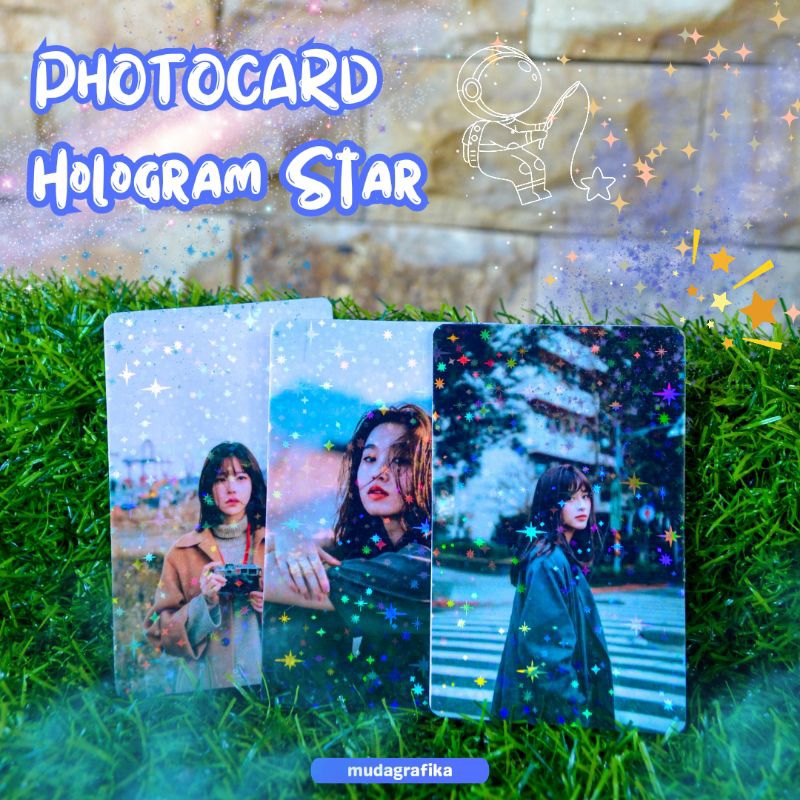 Photocard Hologram Rainbow Star Broken Glass Custom
