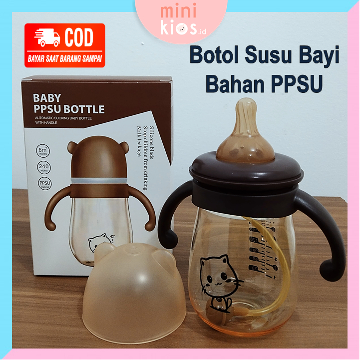 Botol Susu Bayi PPSU / Botol Susu Wide NeckPPSU 240ml / Botol Susu Bayi Leher Lebar