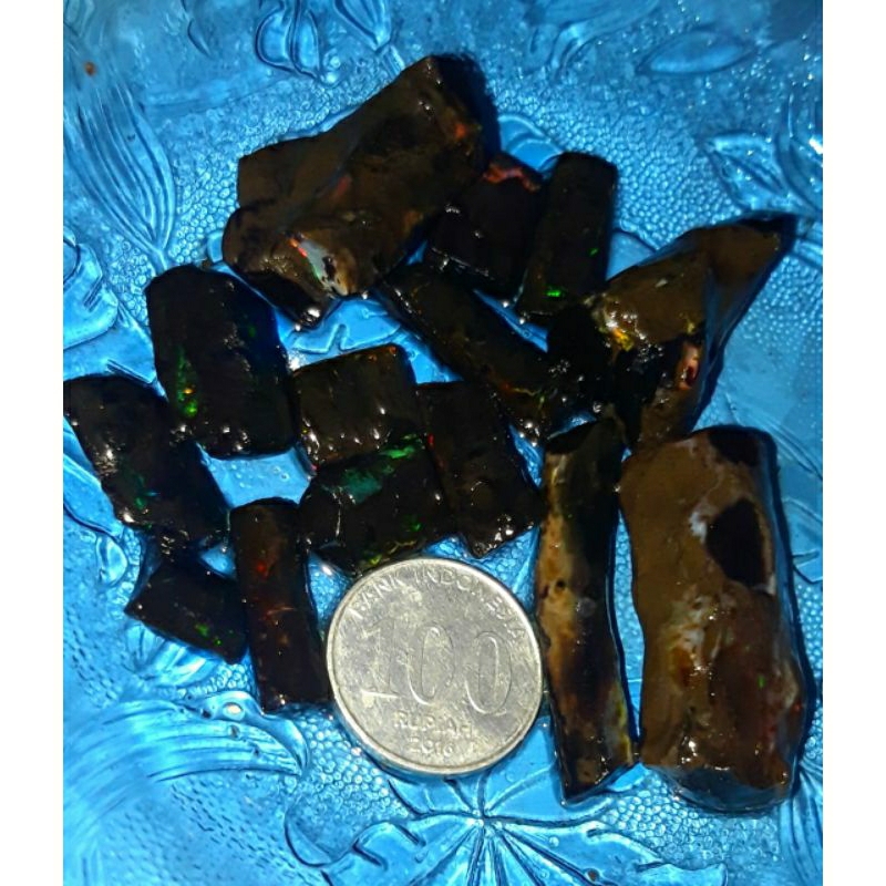 Rough/Bahan Black Opal Sempur/Kalimaya Sempur Banten