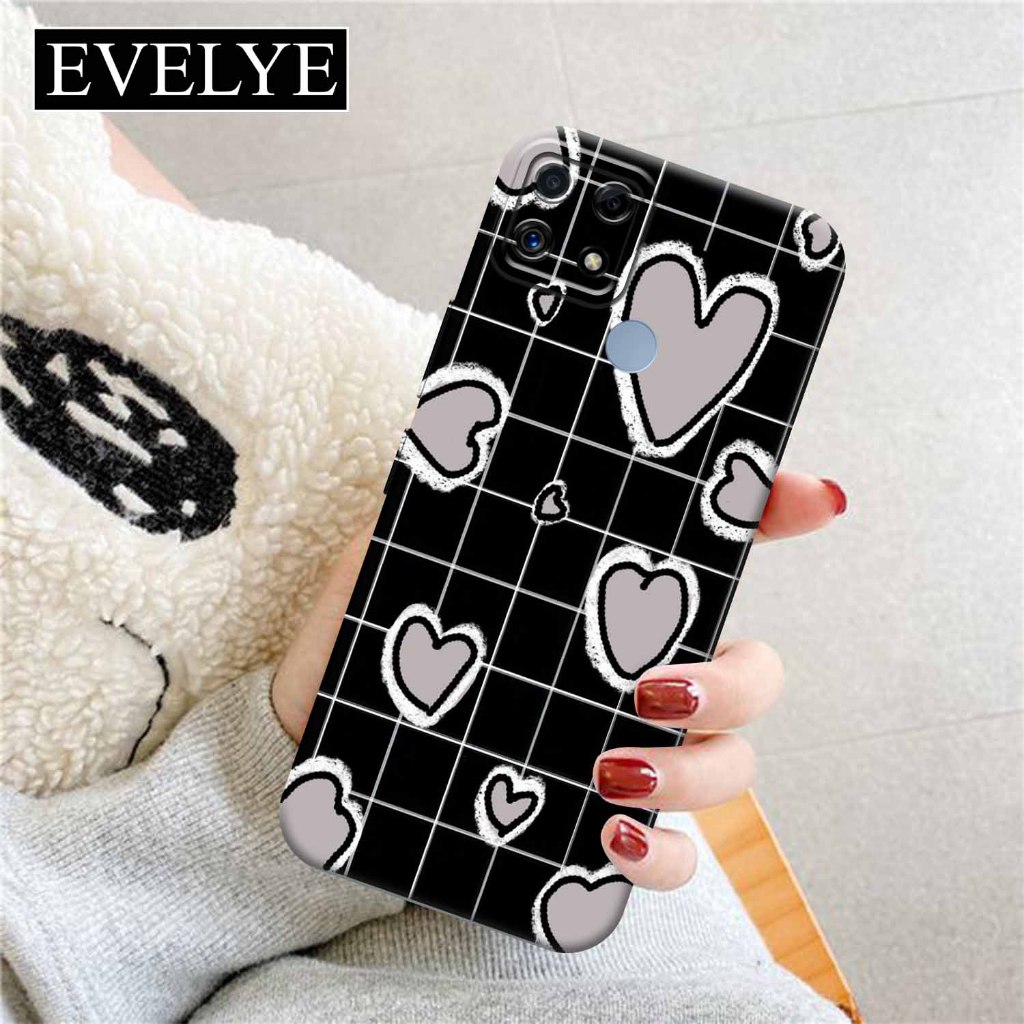 Soft case Hp REALME C25 - EVELYE - Fashion Case Aesthetic - Silicon - Pelindung Belakang Handpone - 