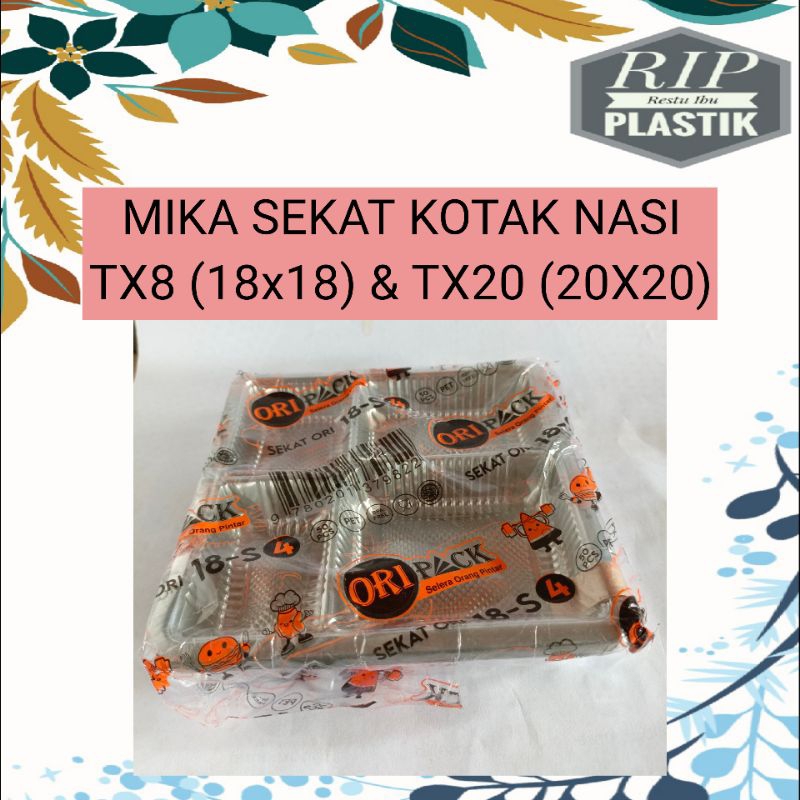 MIKA PLASTIK SEKAT 4 18x18 DAN SEKAT 5 20x20