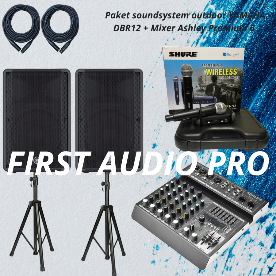 Paket 3 soundsystem outdoor YAMAHA DBR12 + Mixer Ashley Premium 6 ORIGINAL