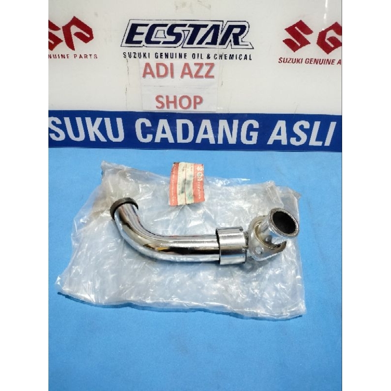 leher pipa sambungan knalpot croom atas Suzuki crystal tornado gs rc110 original sgp nos baru 14105-
