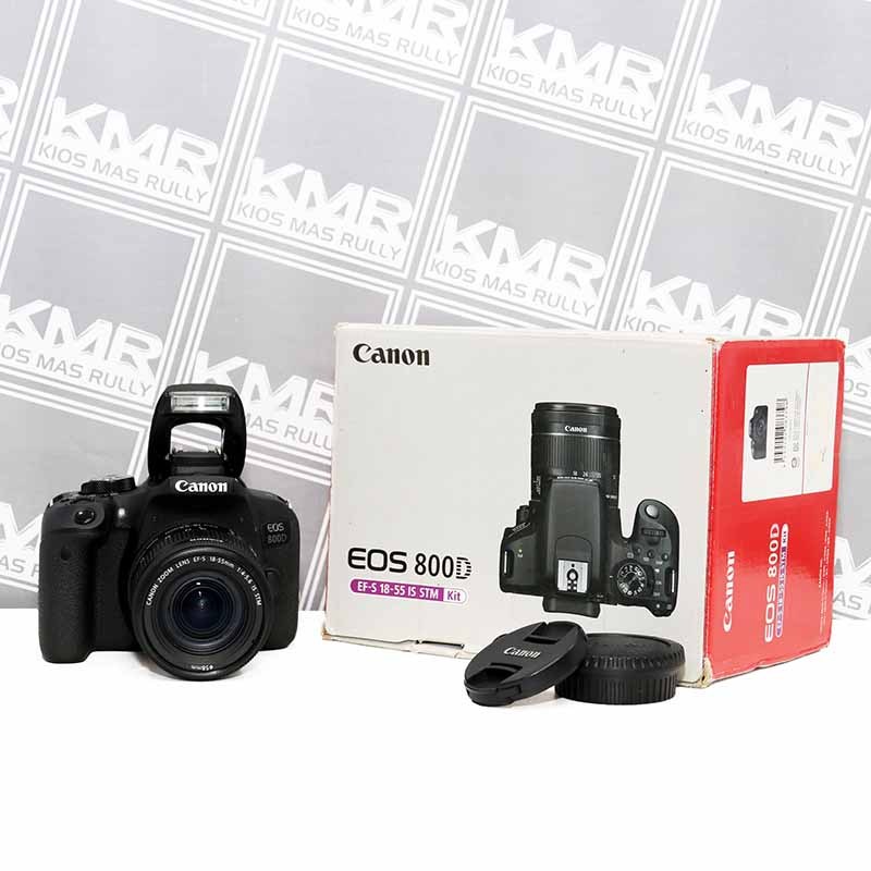 CANON EOS 800D KIT 18 55 IS STM - Kamera DSLR Bekas - WIFI - FLIP - TOUCH - Siap Pakai - Bergaransi