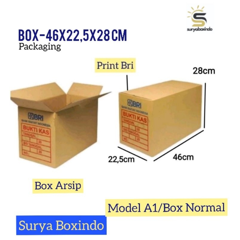 

Box 46x22,5x28 Cm{Kas BRI}/Box Normal/File/ArsipBri/Kardus