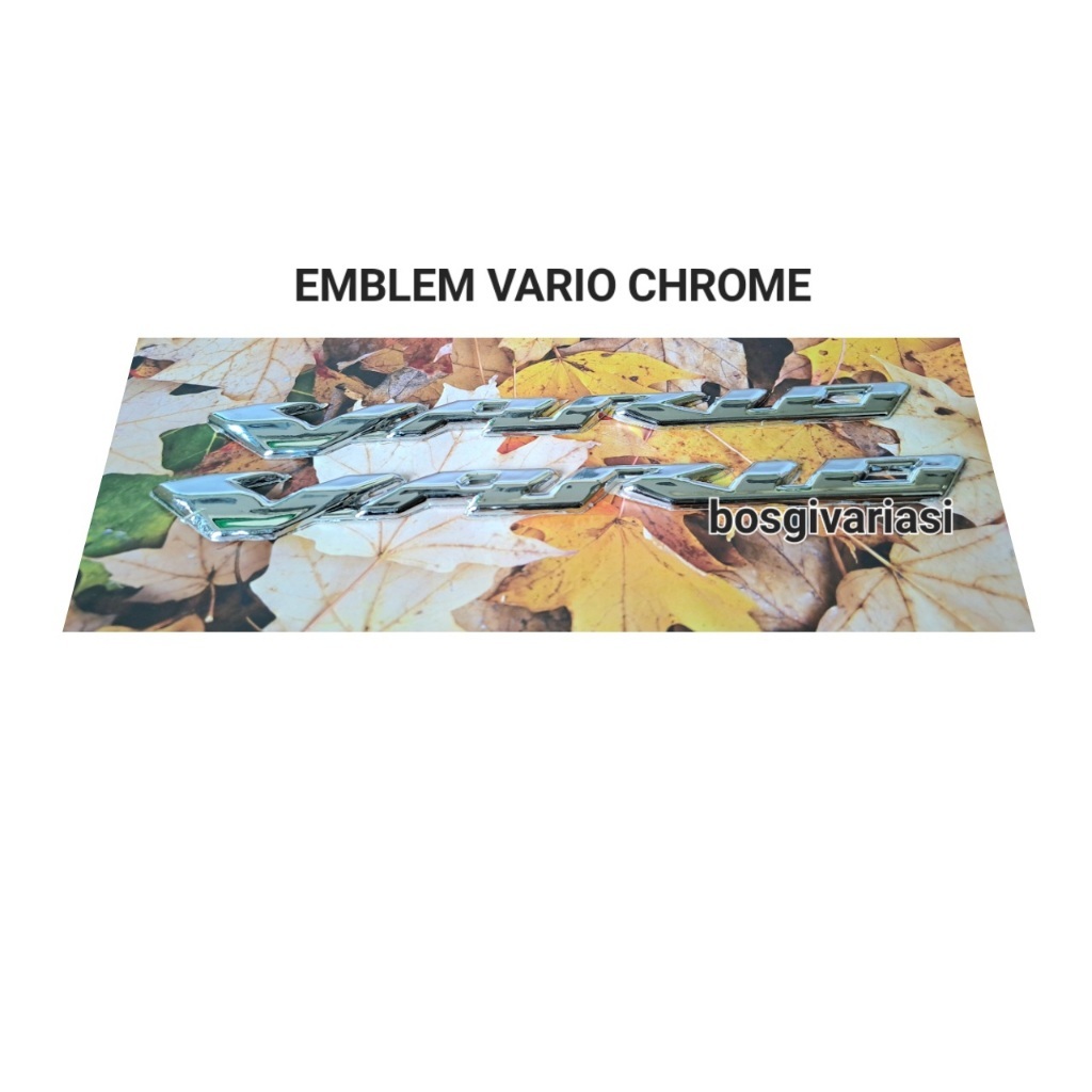 Emblem vario 125 150 chrome sepasang / Logo timbul 3D vario chrome / emblem timbul vario 150 / emble