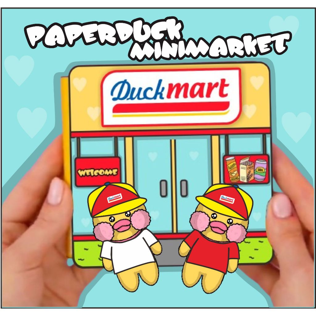 PAPER DUCK BEBEK BUKU BEBEK VIRAL PAPERDUCK PAPERCRAFT MAINAN EDUKASI ANAK TEMA MINIMARKET DUCKMART
