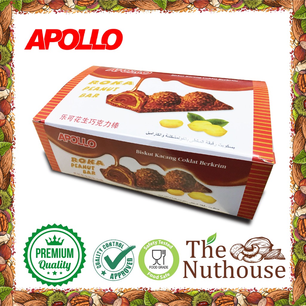 

APOLLO Roka Peanut Bar / Biskuit Kacang Coklat Berkrim [HALAL]