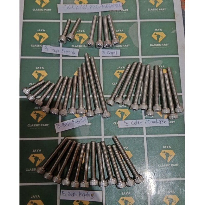 BAUT MESIN FULLSET TIGER 2000 TIGER REVO MEGAPRO GL PRO NEOTECH GL MAX NEOTECH ORIGINAL STAINLESS ST