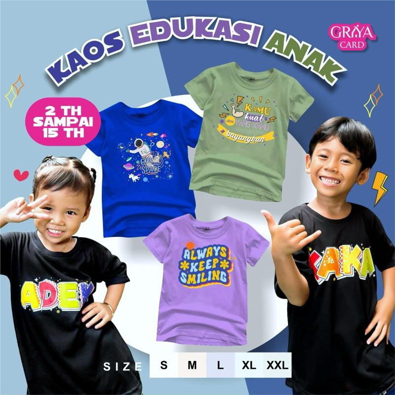 KAOS ANAK | KAOS EDUKASI ANAK | KAOS DISTRO ANAK | GRIYA KONVEKSI