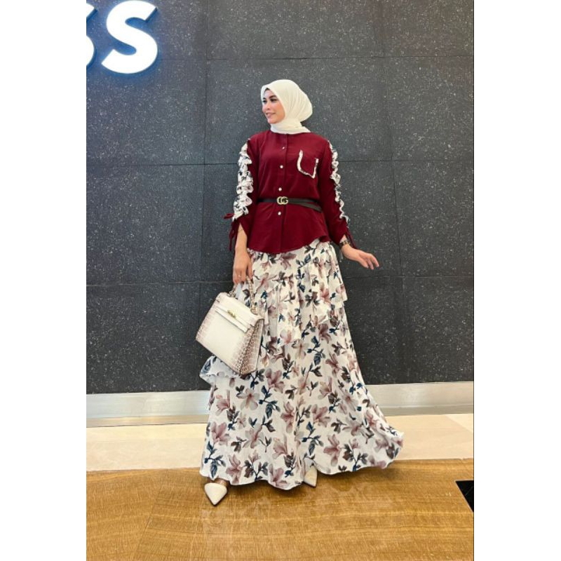 DANIA SET ROK BY. HAREEM SYAR'I FREE BELT || SET ROK CRINCLE PREMIUM || ELMUMTAZA JEMBER