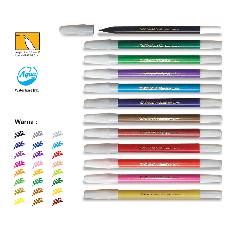 

36 PCS SPIDOL SNOWMAN KECIL WARNA