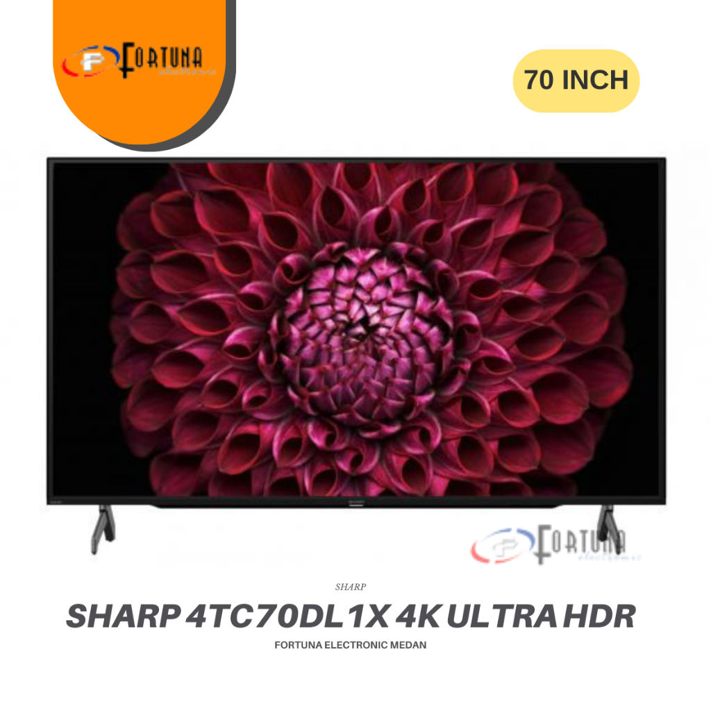 SHARP TV 4TC70DL1X SMART TV WITH 4K UHD 70 INCH MEDAN