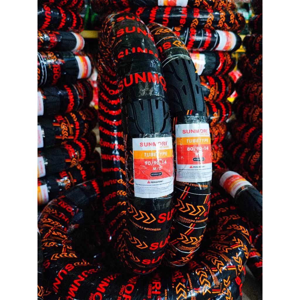 Sunmori Ban Luar Motor Ukuran 80/90-14 Non Tubless - Vario Beat Fino Mio Spin