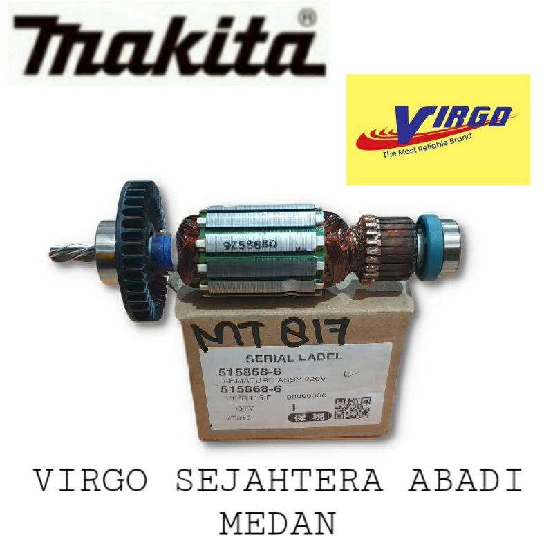 ORI MAKITA MT817 ARMATURE ANGKER ASLI ORIGINAL UNTUK MESIN BOR 13mm MAKTEC MT 817