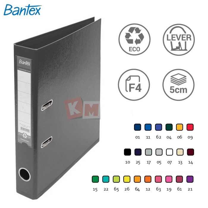 

Ordner Bantex Lever Arch File PP Plastic Folio 5cm #1466