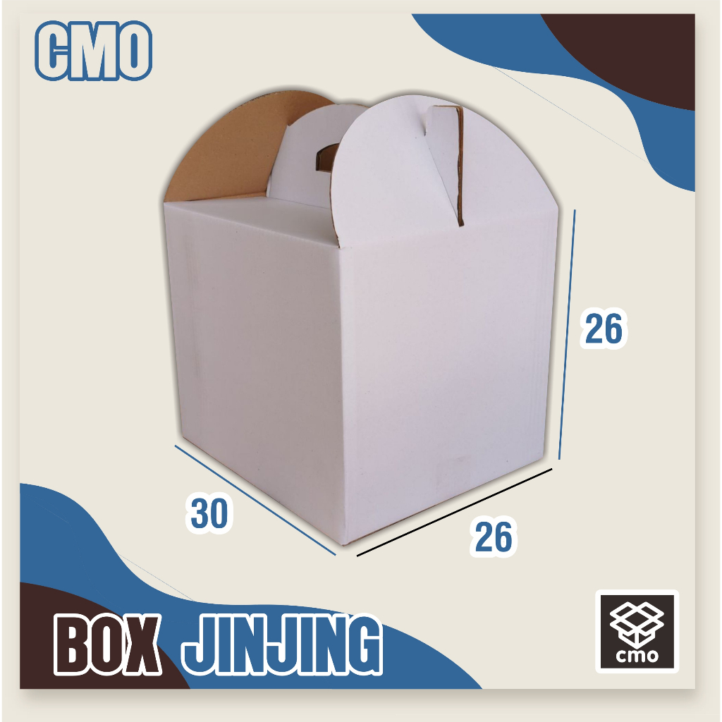 

Box Jinjing polos 30x26x26 cm | Kardus takeaway | jinjing/tenteng | kardus buah | hampers | sembako