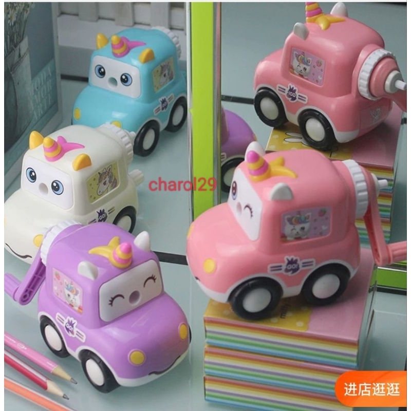 

serutan pensil mobil unicorn/pencil sharpener/car