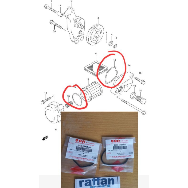 sil O ring 2 filter oli suzuki shogun Robot Shogun125 new sp FL Nr Rr  shogun Axelo