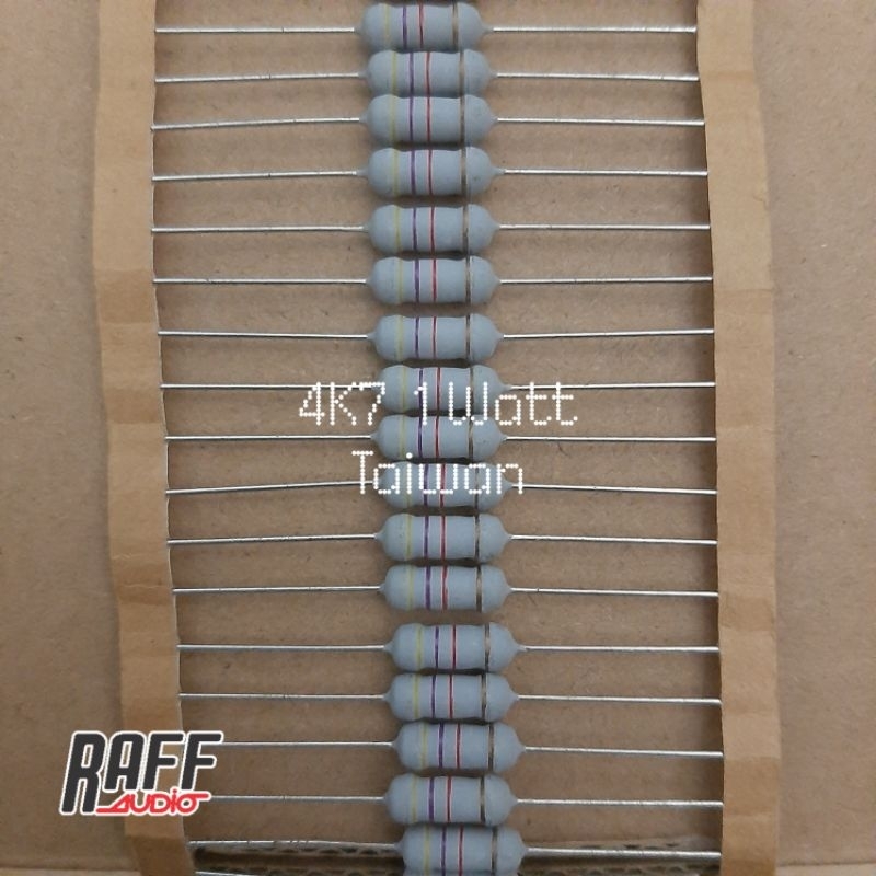 Resistor 4K7 4.7 Kilo Ohm 1 Watt Taiwan 10 PCS