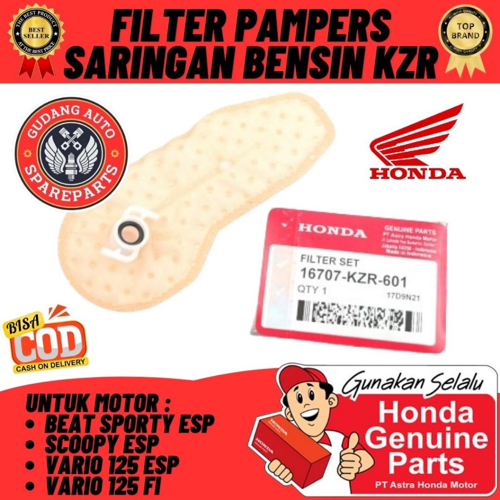 Original AHM Pampers Saringan Filter Bensin Fuel Pump Honda Vario 125 ESP FI CBS