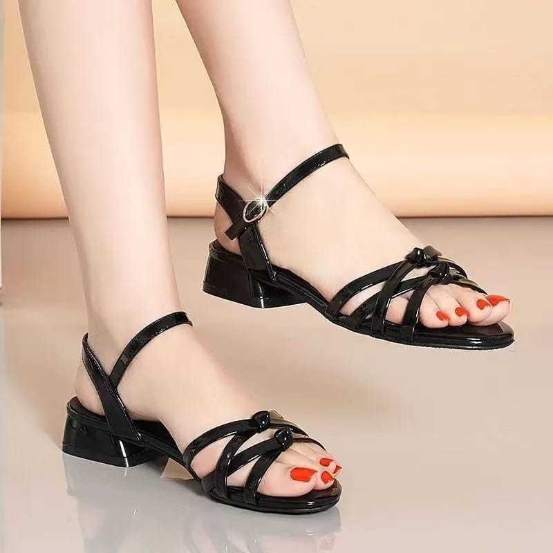 Grade Ori Sandal Heels Wanita Hak Tahu Dania Gladiator 3Cm