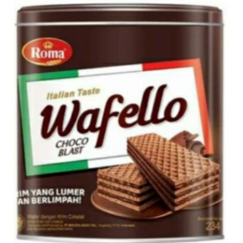 

kaleng Roma Wafello Coklat Kaleng 234gr