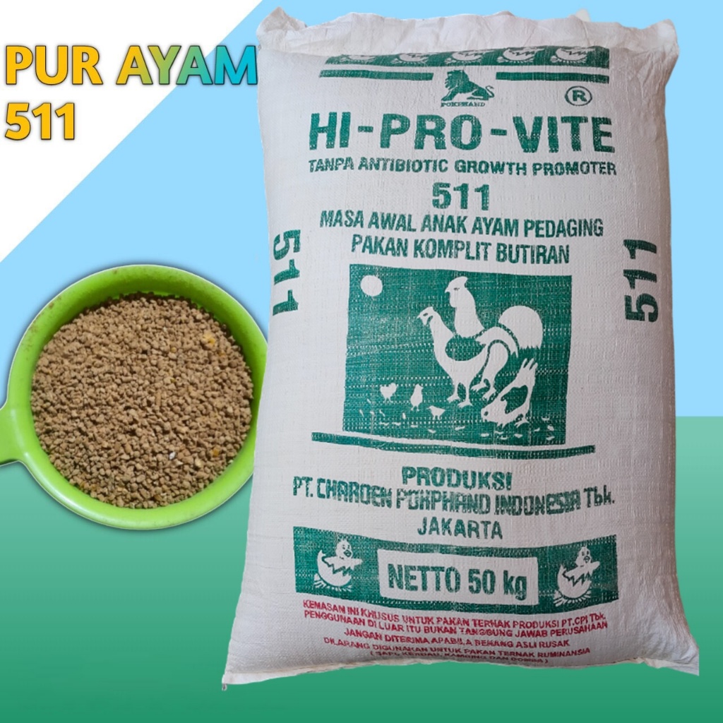 Pakan Ayam & Unggas / Voer / Pur Ayam 511 Repack 1 Kg